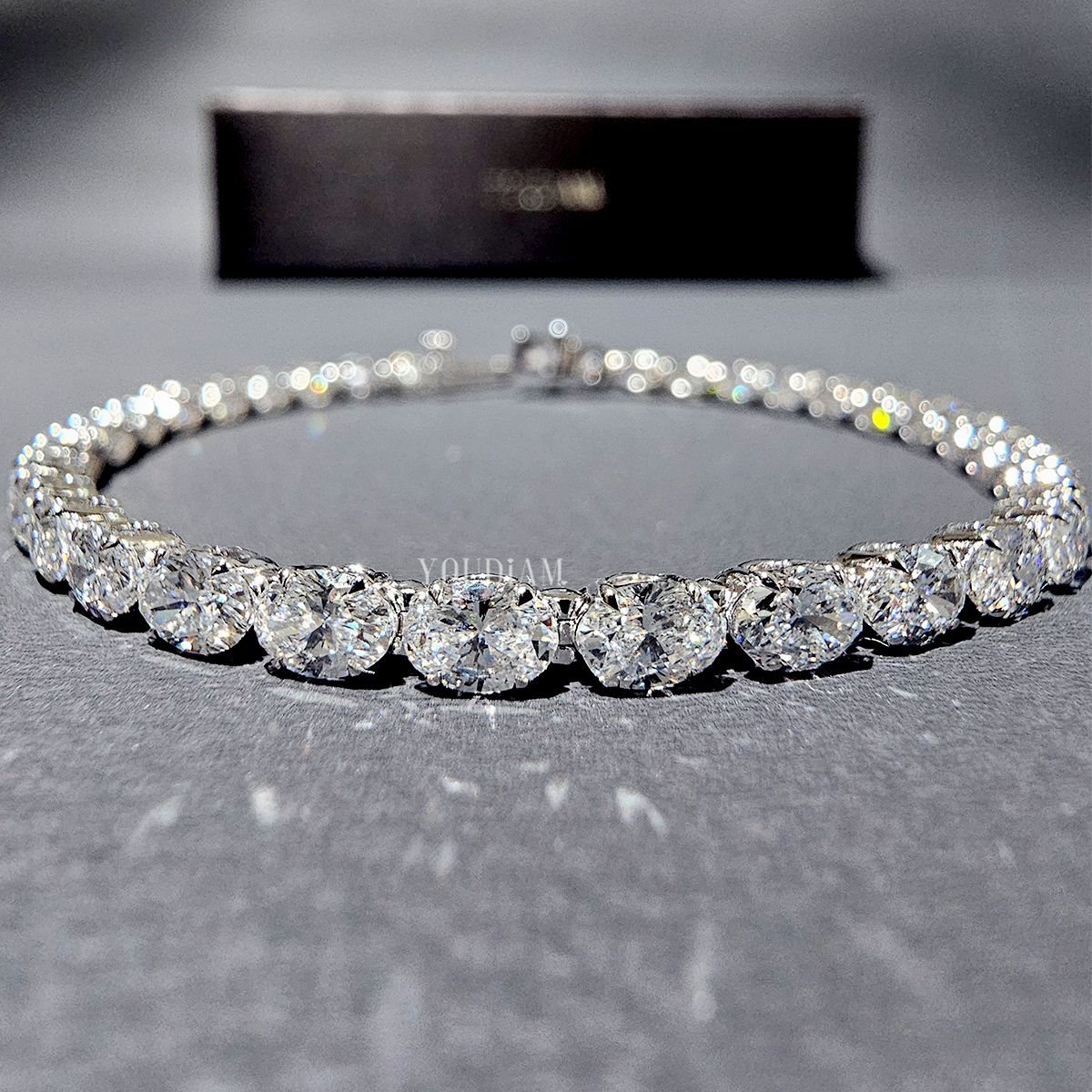 8.5ctw East-West Oval Cut Lab Diamond Tennis Bracelet - EUDBL05
