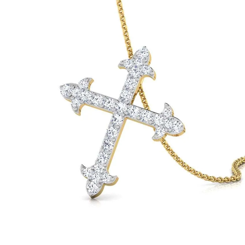 The Diamond Celeste Cross Pendant - UDJNL02 - Youdiam