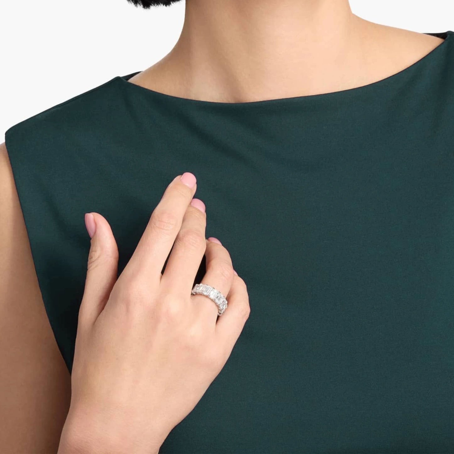 Lab Grown Diamond Emerald Cut Eternity Ring - UDJLR36