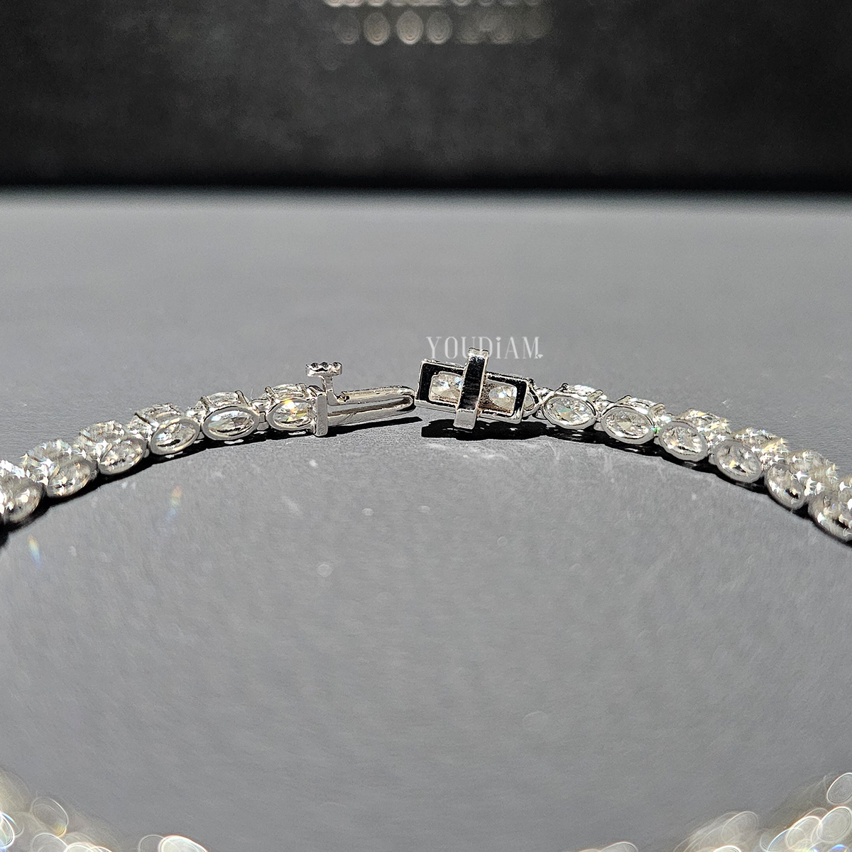 8.5ctw East-West Oval Cut Lab Diamond Tennis Bracelet - EUDBL05