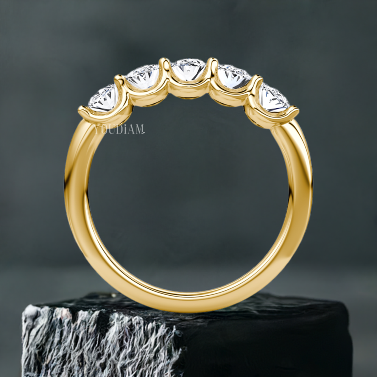 The Five Oval Diamond Band, Oval Wedding Band