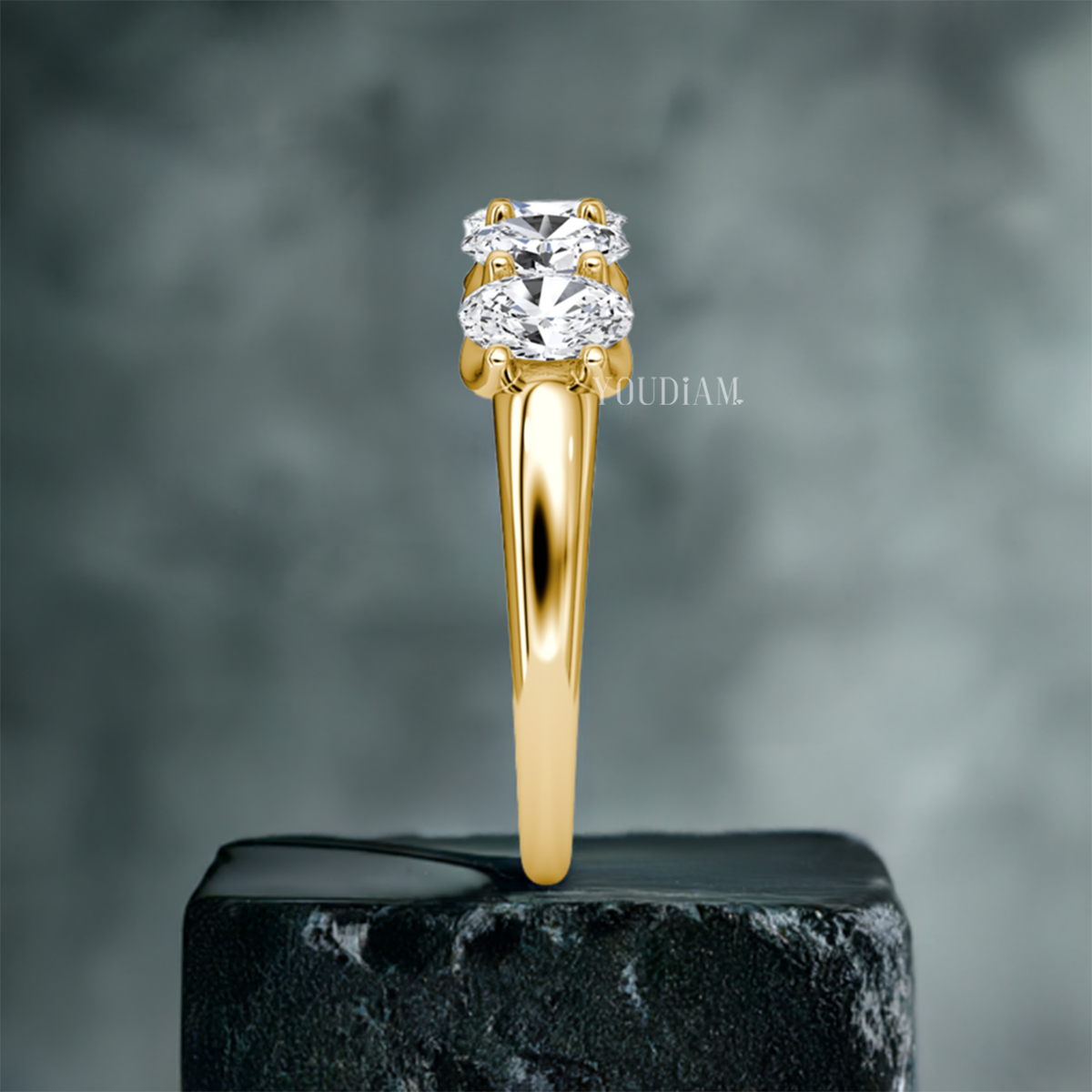 The Five Oval Diamond Band, Oval Wedding Band