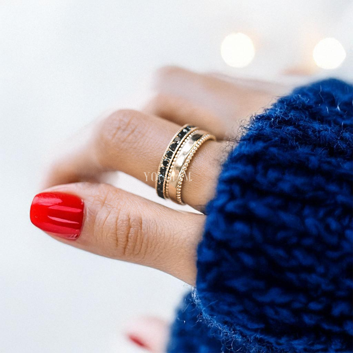 Tiny Black Diamonds Eternity Band, Black Lab Diamonds Pave Band - EUDJLR59