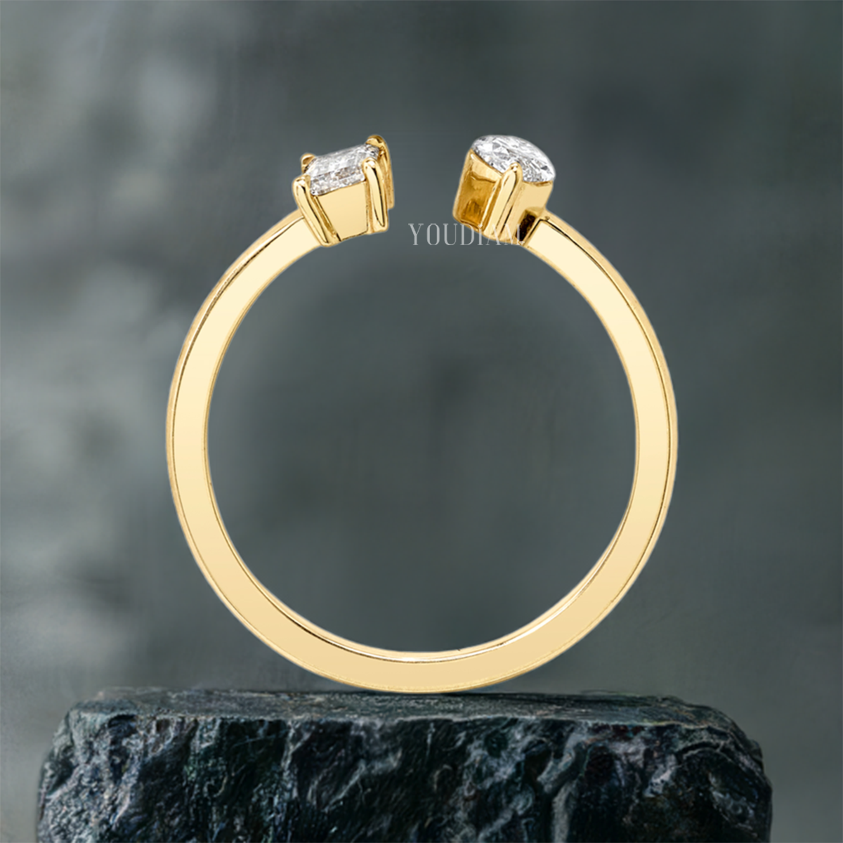 Toi Et Moi Ring with Marquise and Baguette Diamonds, Toi Et Moi Lab Diamond Ring