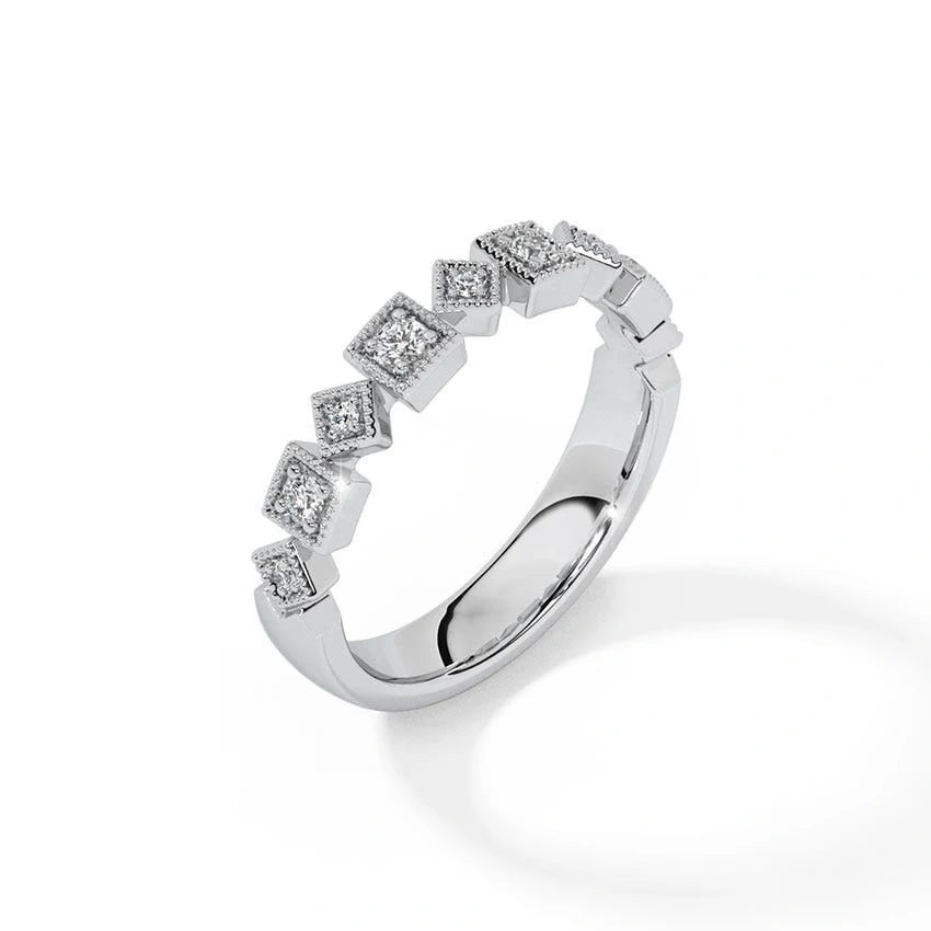 Vintage Blend Anniversary Band with Diamonds - UDJLR31