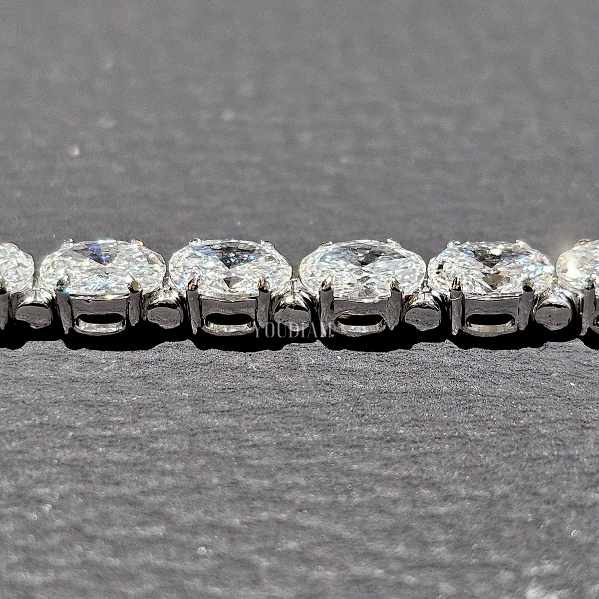 8.5ctw East-West Oval Cut Lab Diamond Tennis Bracelet - EUDBL05