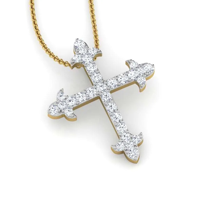 The Diamond Celeste Cross Pendant - UDJNL02 - Youdiam