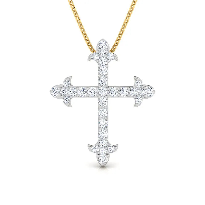The Diamond Celeste Cross Pendant - UDJNL02 - Youdiam