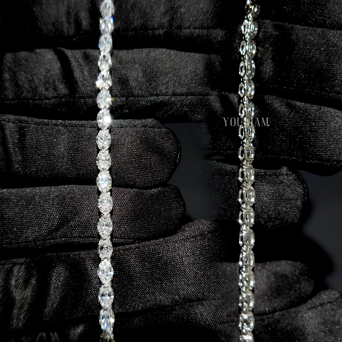 8.5ctw East-West Oval Cut Lab Diamond Tennis Bracelet - EUDBL05