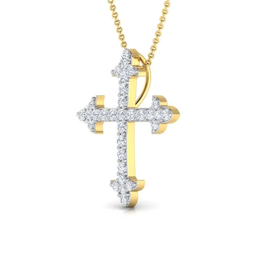 The Diamond Celeste Cross Pendant - UDJNL02 - Youdiam