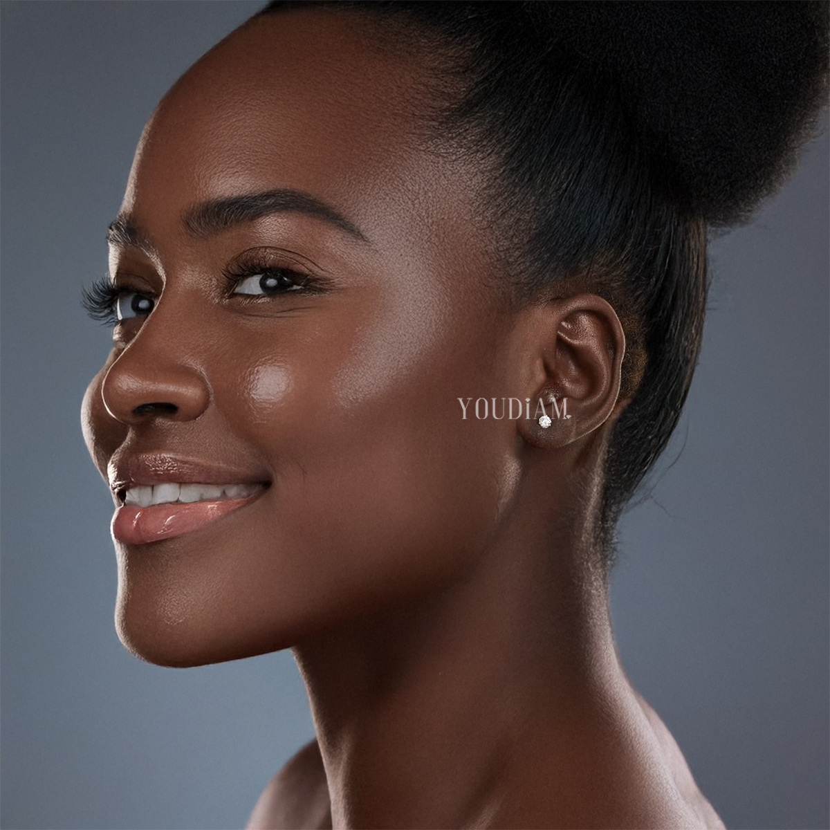 1-5ctw Round Cut Lab Diamond Studs Earrings - EUDER11