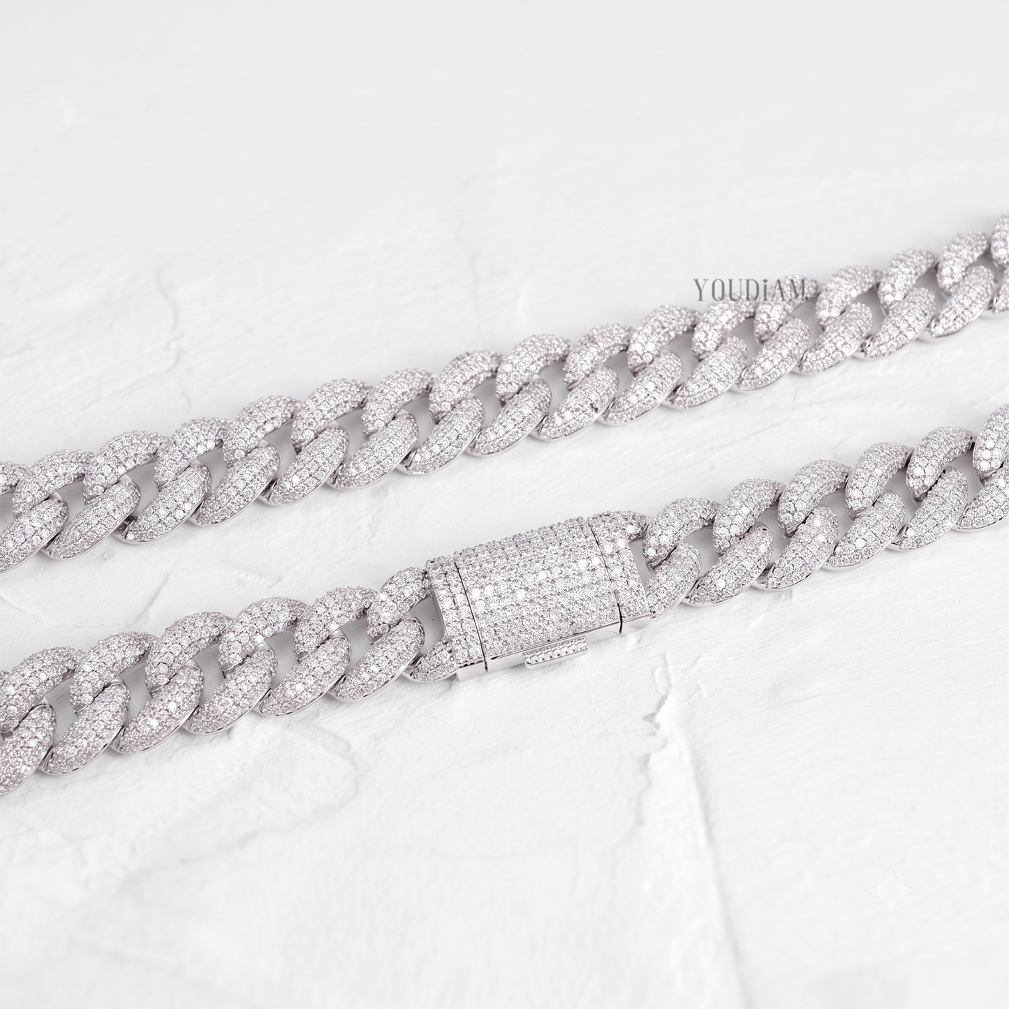 Miami Cuban Chain 14mm with Lab Diamonds - YDJIOC14