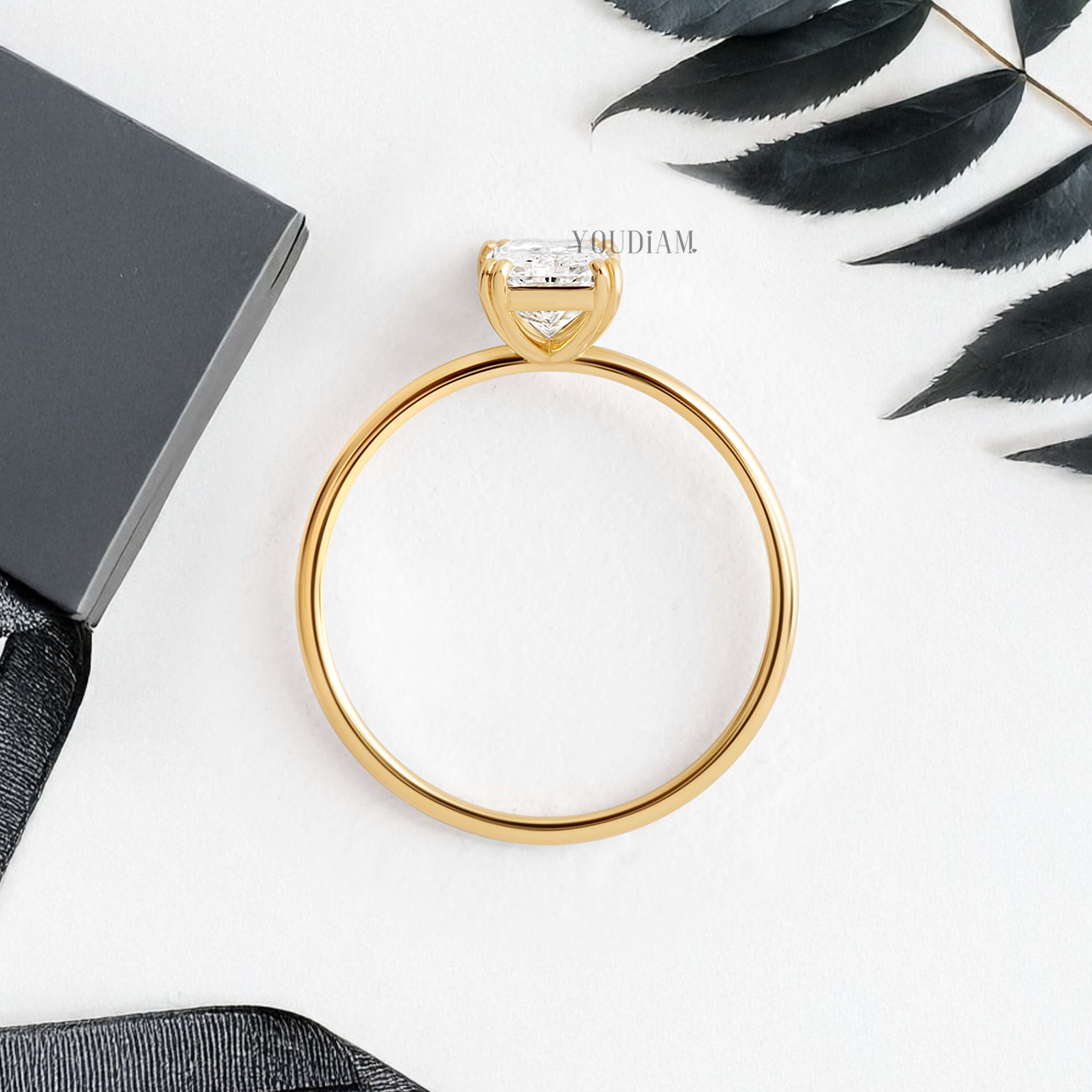 Radiant Lab Diamond in Four Double-Prongs Ring - YDJLR89