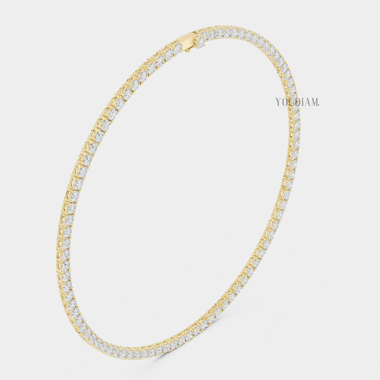 27ctw Round Lab Diamonds Tennis Necklace - YDJLN01