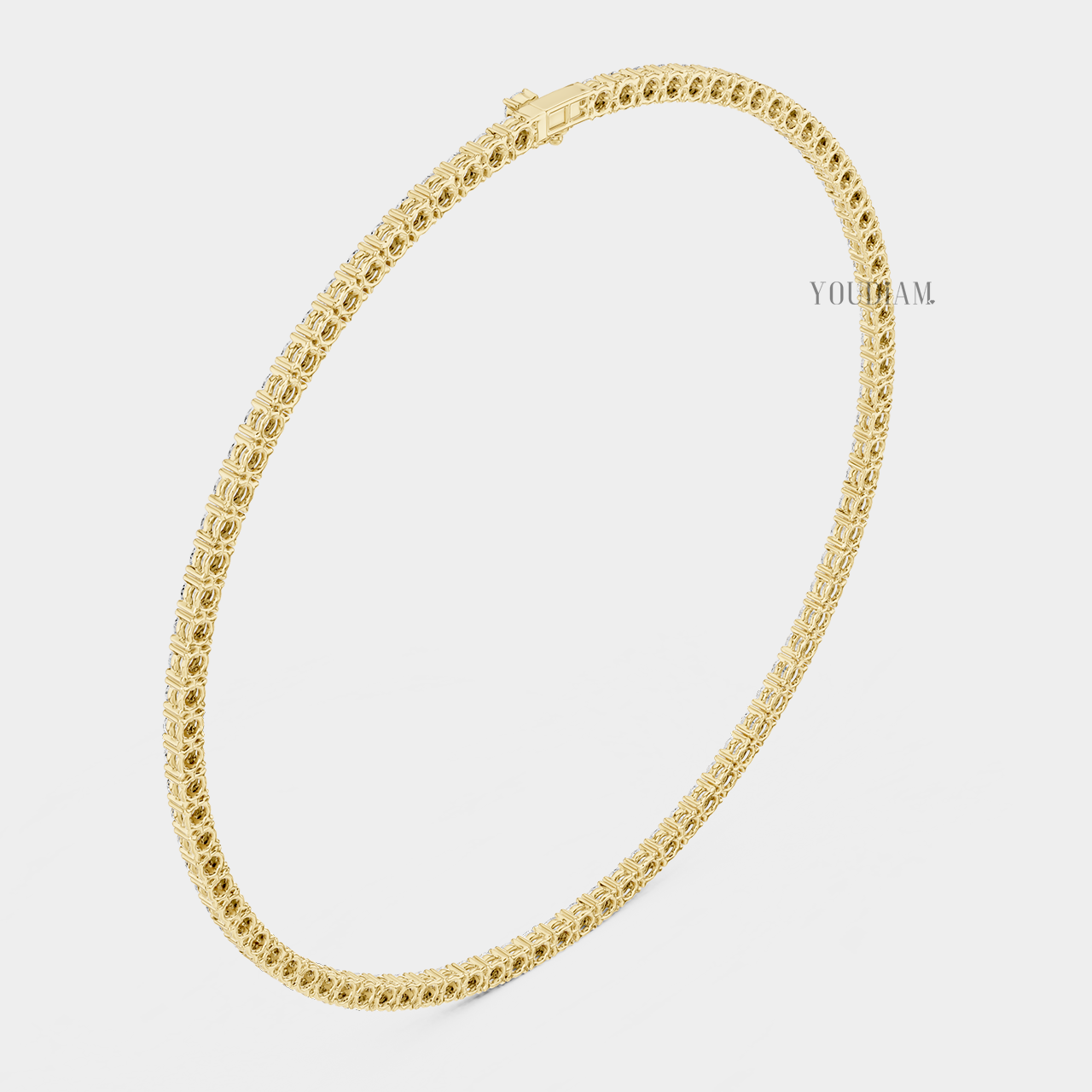 27ctw Round Lab Diamonds Tennis Necklace - YDJLN01