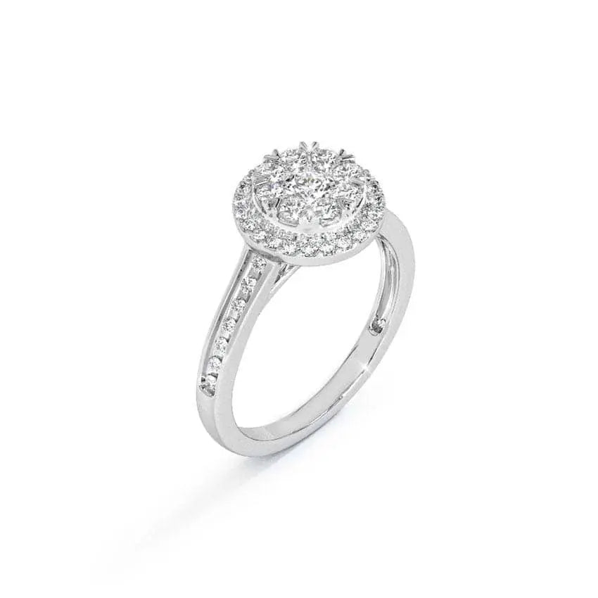 Channel Oval Halo Composite Ring - UDJLR15 - Youdiam