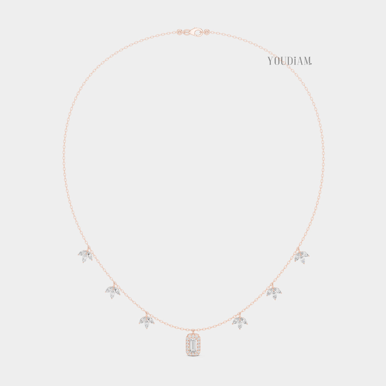20 Karat Tenniskette mit abgestuften Diamanten aus 14 Karat Weißgold - UDJNL05