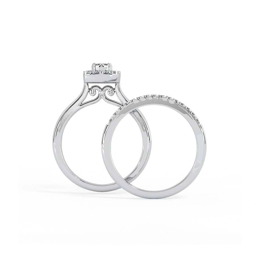 Fancy Bridal Diamond Ring Set - UDJLR05 - Youdiam