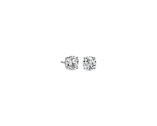 Lab Grown Diamond Stud Earrings in 14k White Gold - UDJER01 - Youdiam