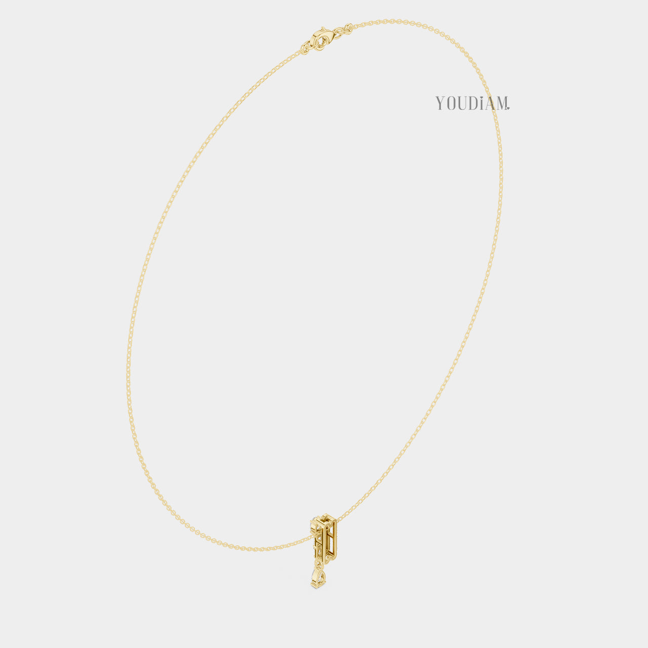 20 Karat Tenniskette mit abgestuften Diamanten aus 14 Karat Weißgold - UDJNL05
