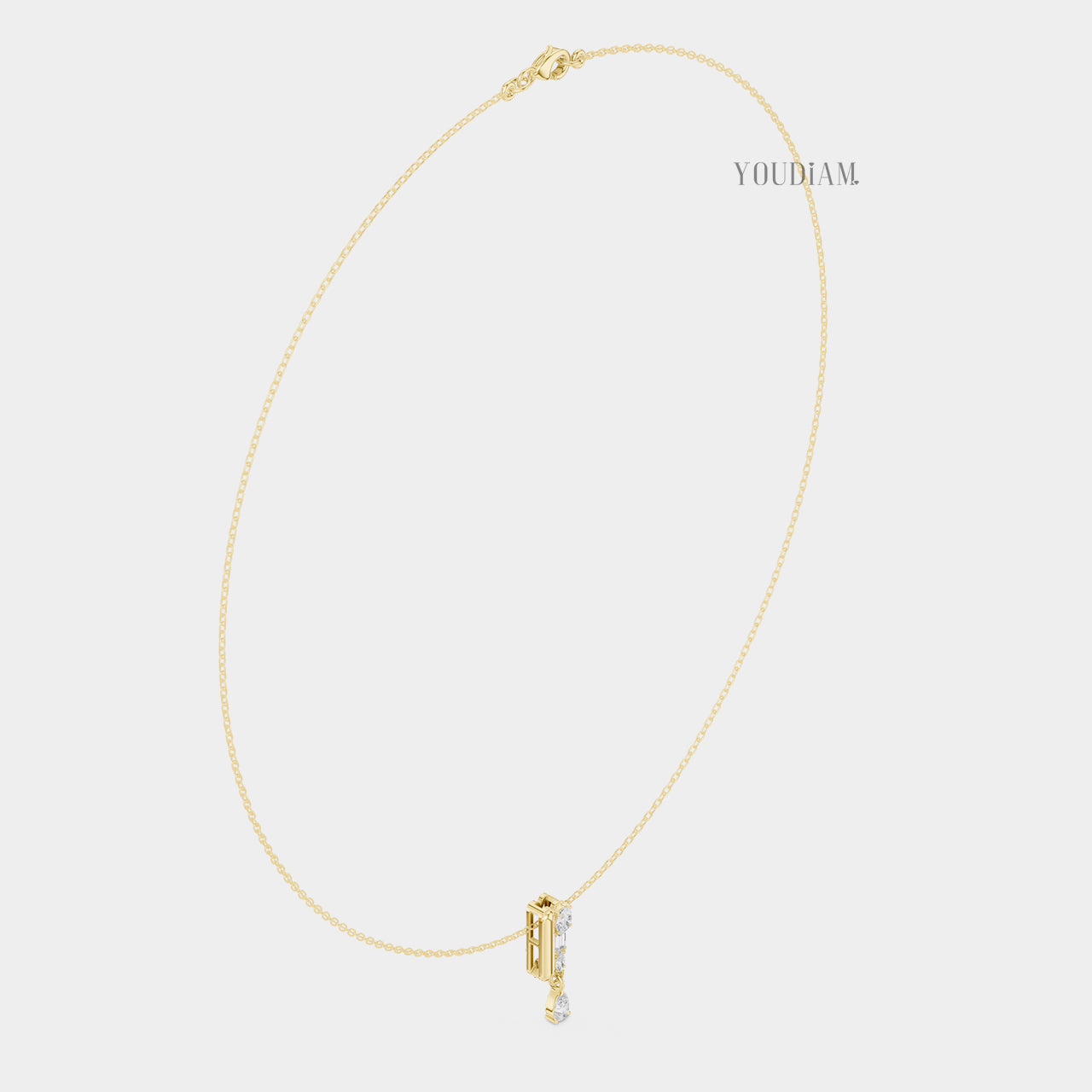 20 Karat Tenniskette mit abgestuften Diamanten aus 14 Karat Weißgold - UDJNL05