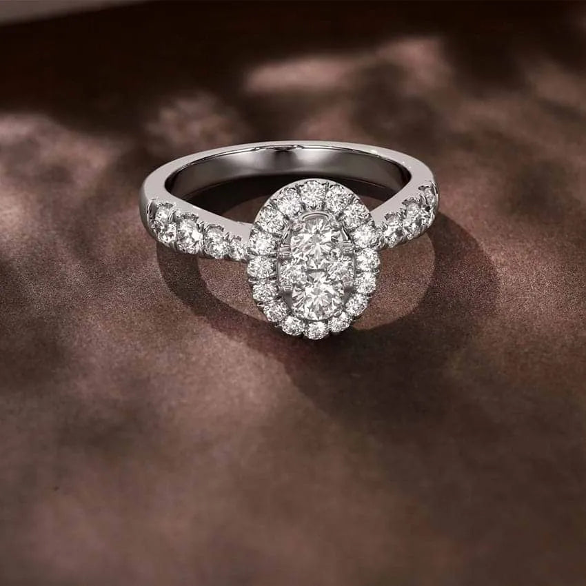 Riva Oval Diamond Ring - UDJLR01 - Youdiam