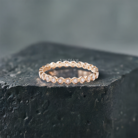 Tiny Lab Diamonds Bezel Eternity Band - EUDJLB02