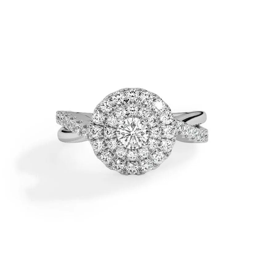 Twine Double Halo Solitaire Ring - UDJLR19 - Youdiam