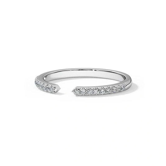 V Shaped Gap Wedding Diamond Ring - UDJLR04 - Youdiam