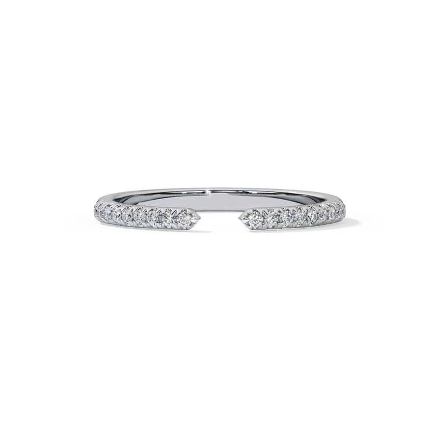 V Shaped Gap Wedding Diamond Ring - UDJLR04 - Youdiam