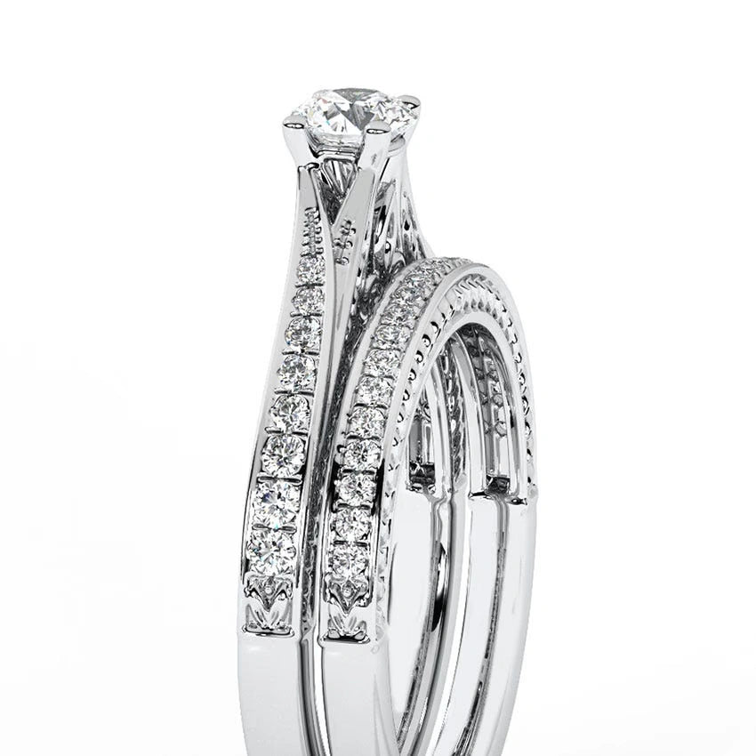Vibrance Solitaire Bridal Ring Set - UDJLR16 - Youdiam