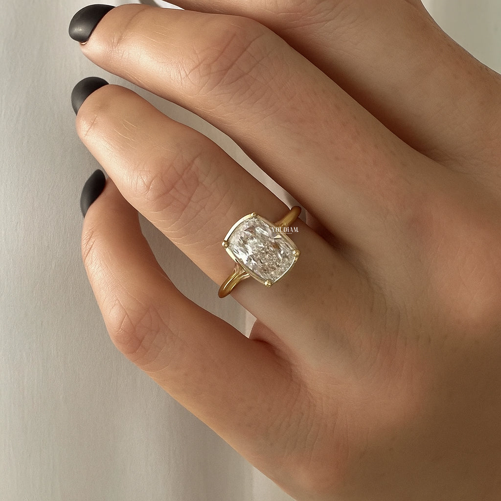 Taylor Swift Engagement Ring - 8CT Elongated Antique Cushion Lab Diamond Ring