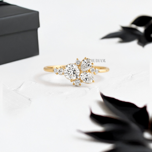 Mix Cut Lab Diamonds Ring - YDJLR97