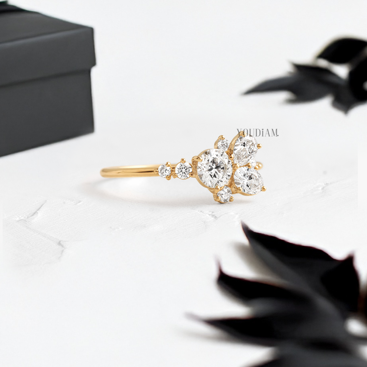 Mix Cut Lab Diamonds Ring - YDJLR97