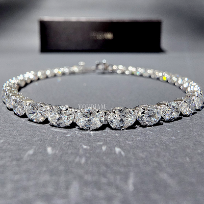 8.5ctw East-West Oval Cut Lab Diamond Tennis Bracelet - EUDBL05