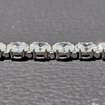 8.5ctw East-West Oval Cut Lab Diamond Tennis Bracelet - EUDBL05