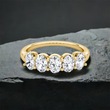 The Five Oval Diamond Band, Oval Wedding Band
