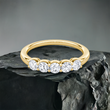 Five Round Diamonds Band, Five Stone Round Cut Lab Diamond - EUDJLR37