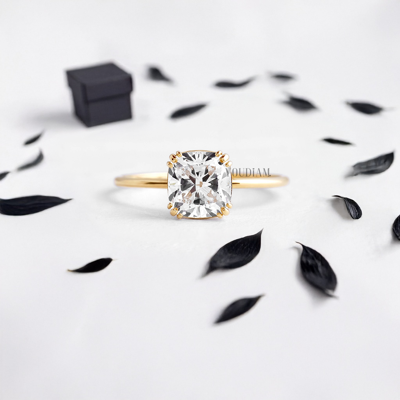 Cushion Lab Diamond with Trio-Prongs Ring - YDJLR24