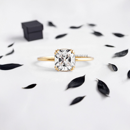 Cushion Lab Diamond with Trio-Prongs Ring - YDJLR24