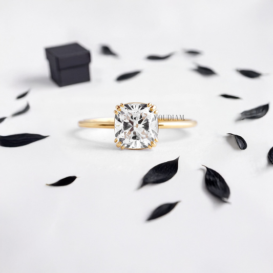 Cushion Lab Diamond with Trio-Prongs Ring - YDJLR24