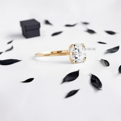 Cushion Lab Diamond with Trio-Prongs Ring - YDJLR24