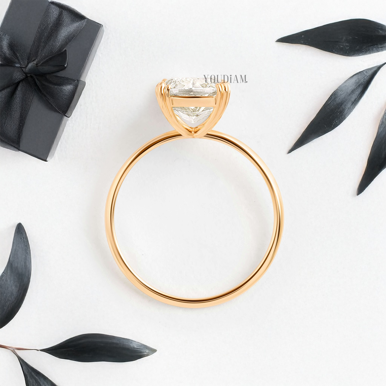 Cushion Lab Diamond with Trio-Prongs Ring - YDJLR24