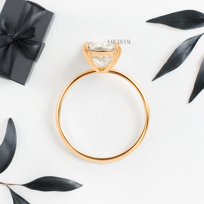 Cushion Lab Diamond with Trio-Prongs Ring - YDJLR24