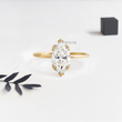 Marquise Lab Diamond with Six Trio-Prongs Ring - YDJLR96