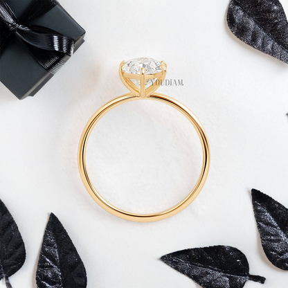 Oval Lab Diamond Solitaire Ring - YDJLR02