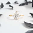 Pear Lab Diamond with Tiny Accented Diamonds Ring - YDJLR84