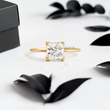 Princess Lab Diamond with Trio-Prongs Ring - YDJLR72