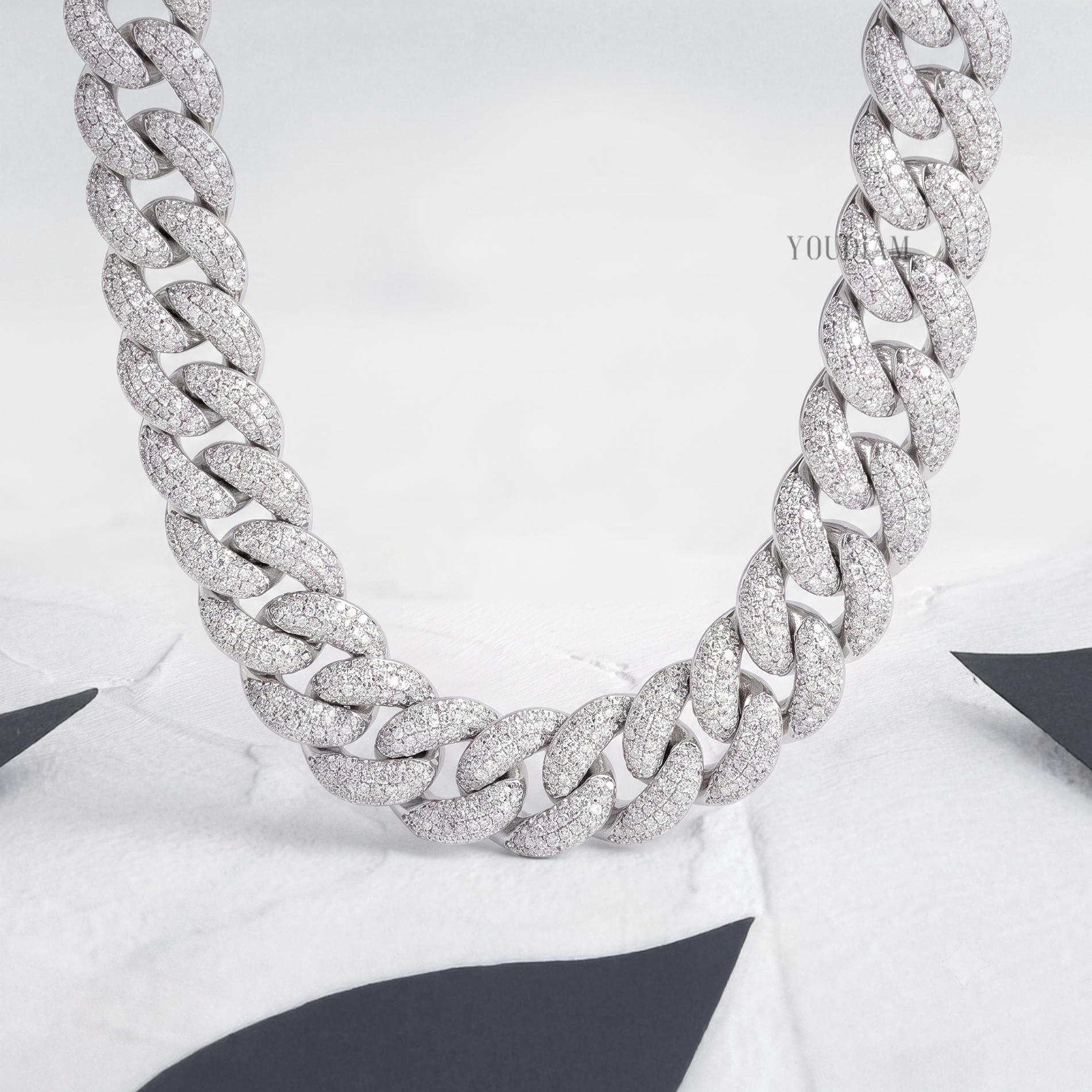 Miami Cuban Chain 14mm with Lab Diamonds - YDJIOC14