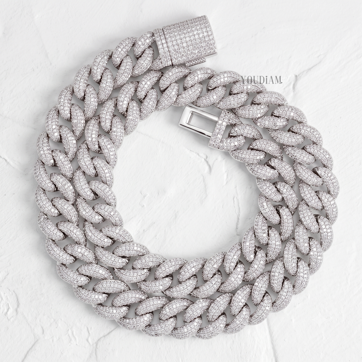 Miami Cuban Chain 14mm with Lab Diamonds - YDJIOC14